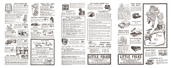 Side 1 of the Australian Little Folks Children's Wear & Toy Shops toy catalogue